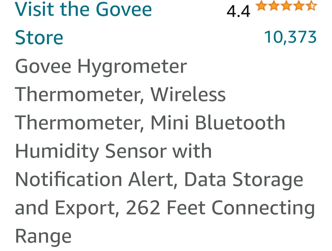 Govee Bluetooth Hygrometer Thermometer, Wireless Thermometer, Mini Humidity  Sensor with Notification Alert, Data Storage and Export, 262 Feet