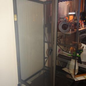 built screen side door