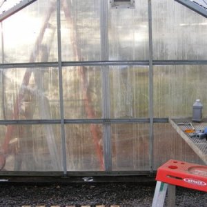 My Greenhouse being Assembled at New Houses Location