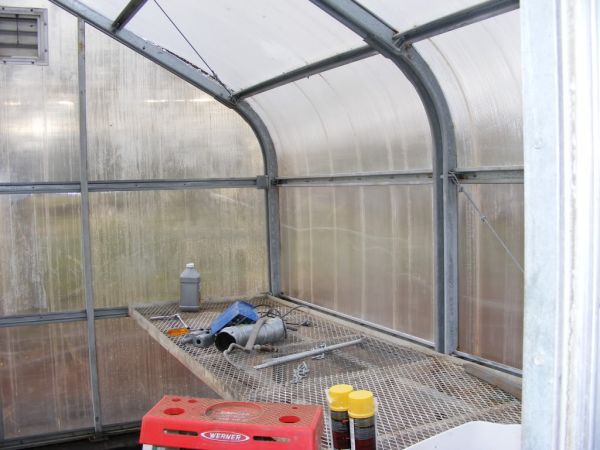 My Greenhouse being Assembled at New Houses Location