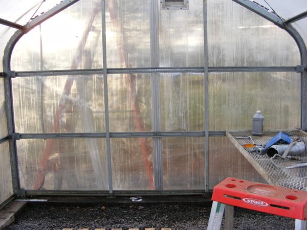 My Greenhouse being Assembled at New Houses Location