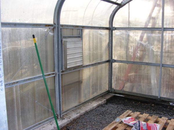 My Greenhouse being Assembled at New Houses Location