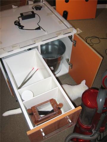 To drawer with full extension slide and adjustable divider to put all I need.